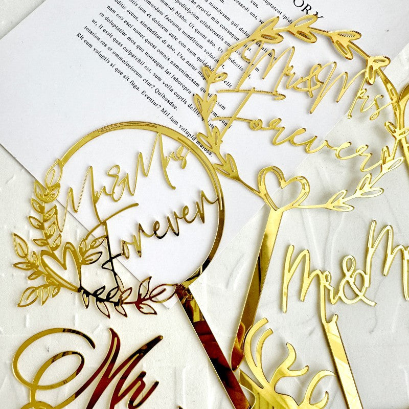 Proposition de mariage d'amour Insertion de gâteau acrylique