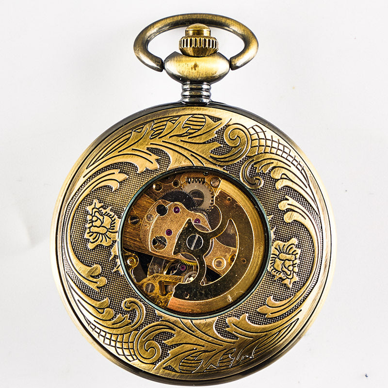 Montre de poche mécanique rétro-ouverte