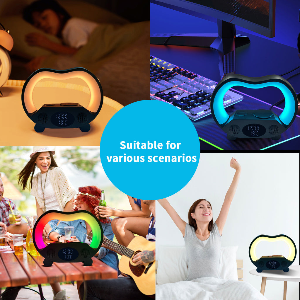 6 In 1 Smart Remote Control Ambiance compatible Bluetooth Lampe de table LED intelligente Multi