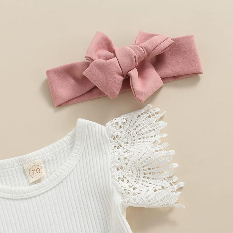 3Pcs Bébé Fille Outfits