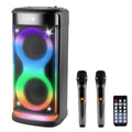 Haut-parleur de partie sans fil portable avec lumière LED sans fil Mic télécommande TWS Treble Basse