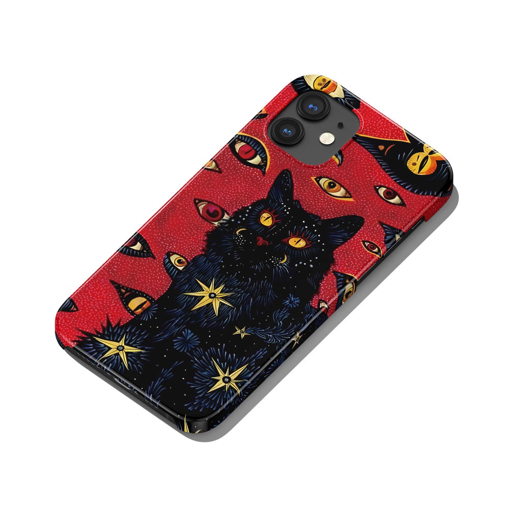 Case de téléphone à oeil de chat rétro Niche