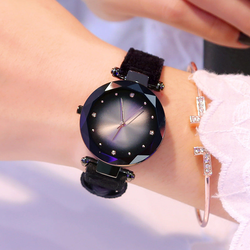 Ceinture en cuir mode Casual Colorful Femmes Montre Quartz