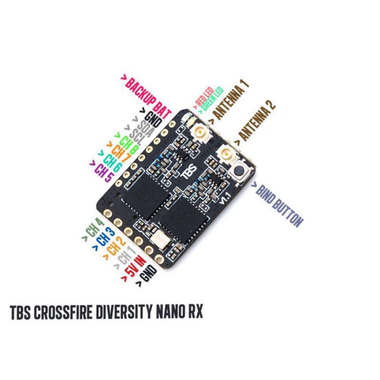 TBS DIVERSITÉ DE LA DIVERSITÉ CROISSANTE NANO RX - RÉCEPTION DE LONGUE DROGUE FPV