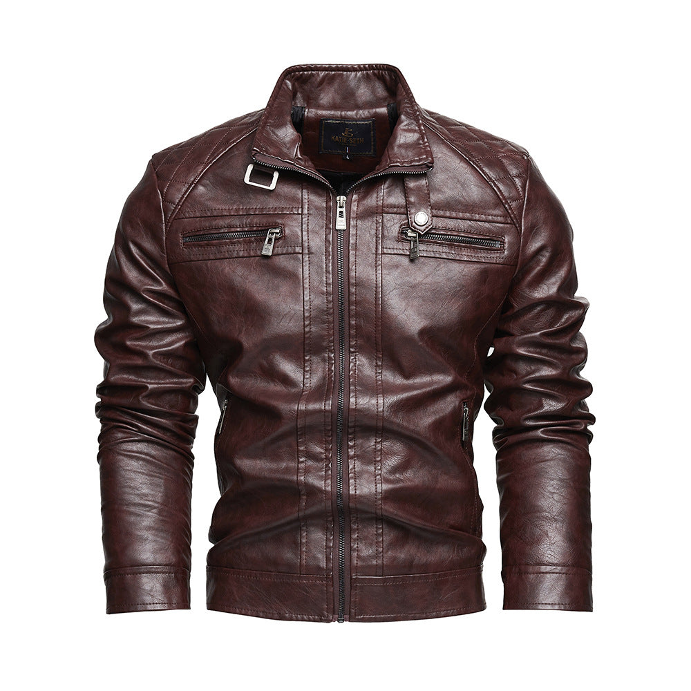 Veste en cuir Trendy Pocket Pu personnalisé