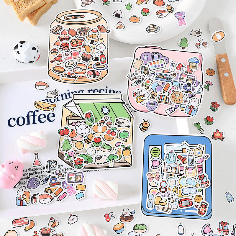 Sticker Pack Little Life Home Series Stickers Tente à main peinte à la main 100 feuilles