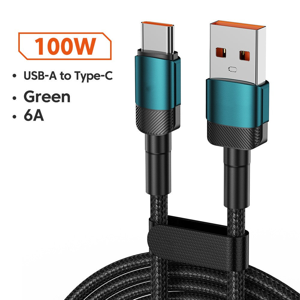 Câble de données en alliage d'aluminium PD100W Câble de charge rapide Câble de charge USB
