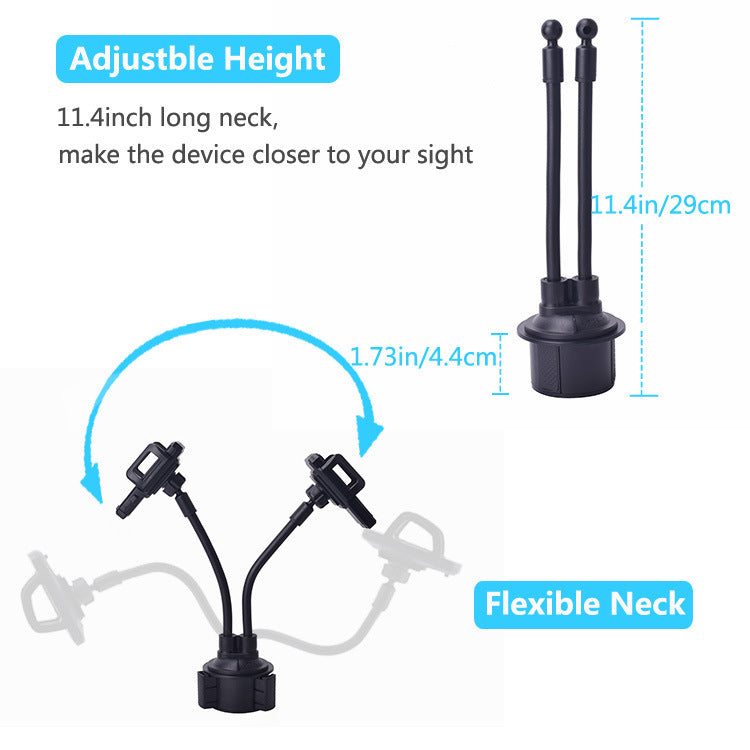 Bouteille d'eau et support de téléphone double tête de voiture