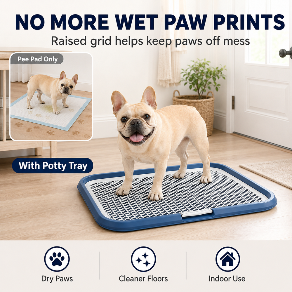Pot de chien avec grille amovible