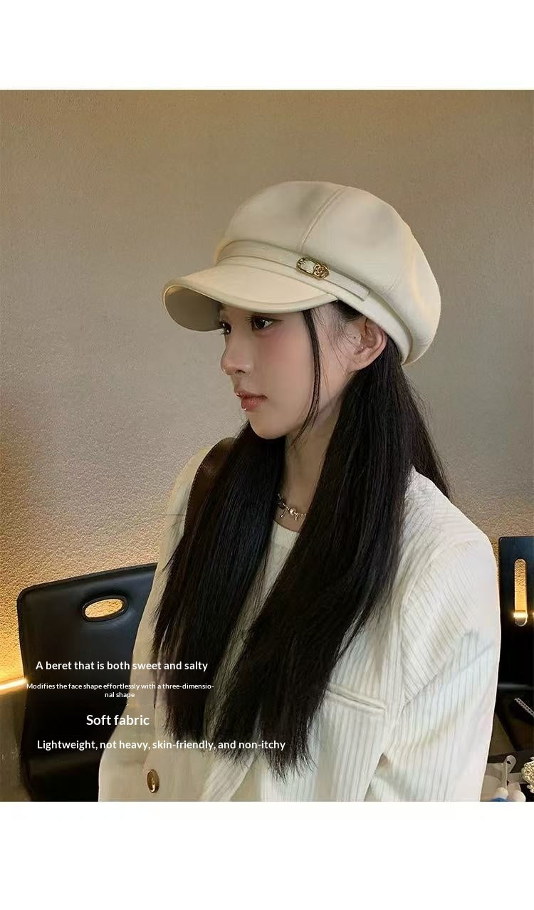 Retro Artistic Black Cap Beret de style japonais
