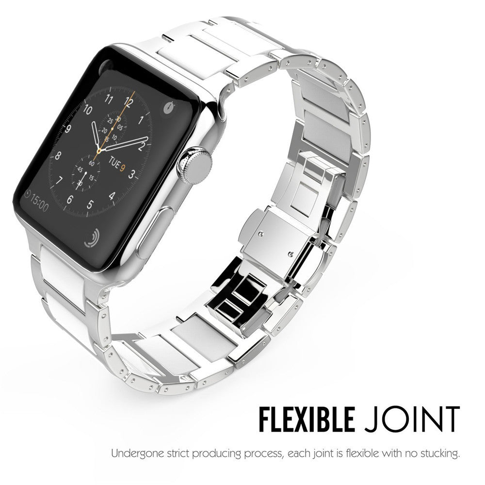 Acier inoxydable universel et céramique noire Bracelet en acier inoxydable Apple
