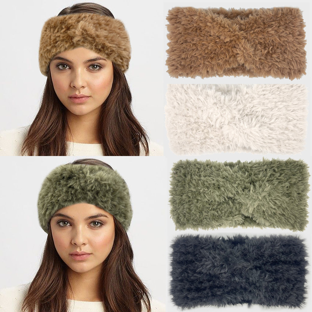 En peluche large bande de cheveux chaud épais pour les femmes