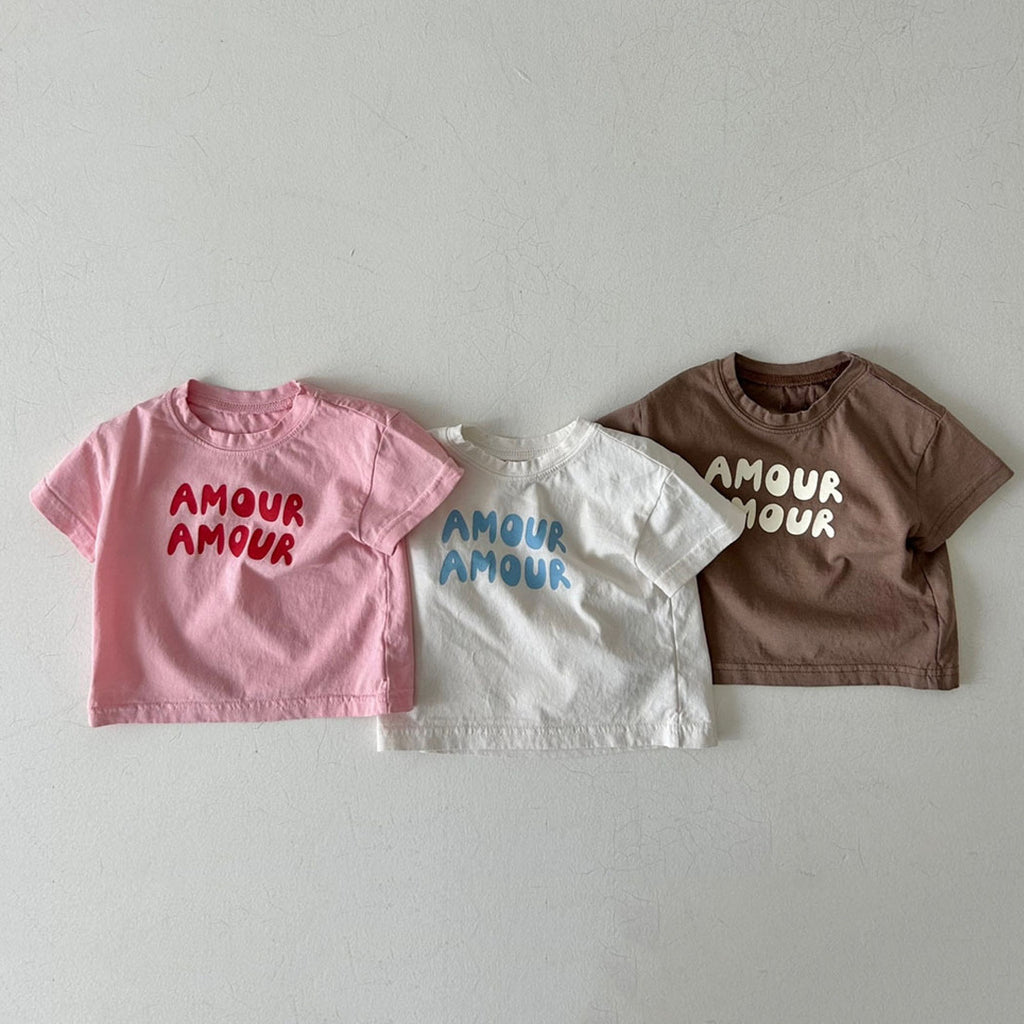 T-shirts bébé manches courtes Vêtements d'été pour garçons et filles