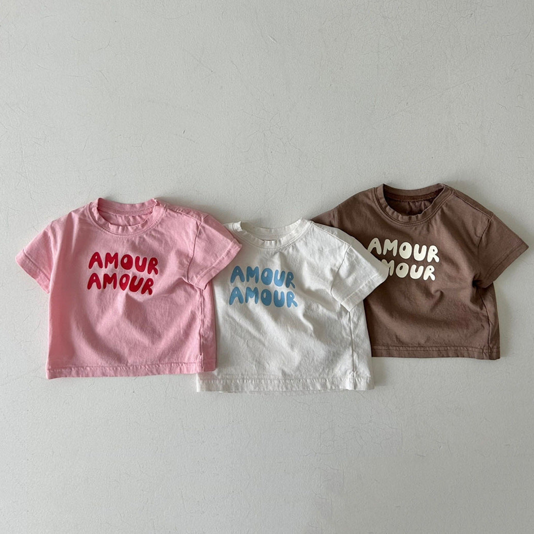 T-shirts bébé manches courtes Vêtements d'été pour garçons et filles