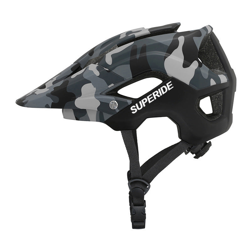 Ultra-light integrated mountain bike helmet