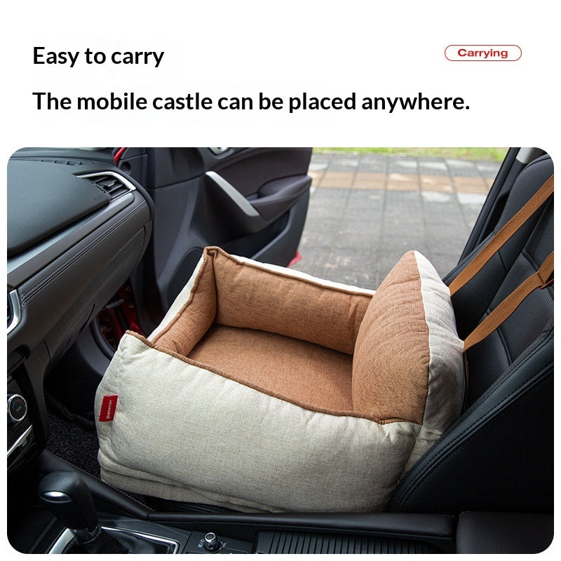 Coussin de siège de voiture de chien un must-have pour les petits et moyens chiens de rouler en toute sécurité dans le fro