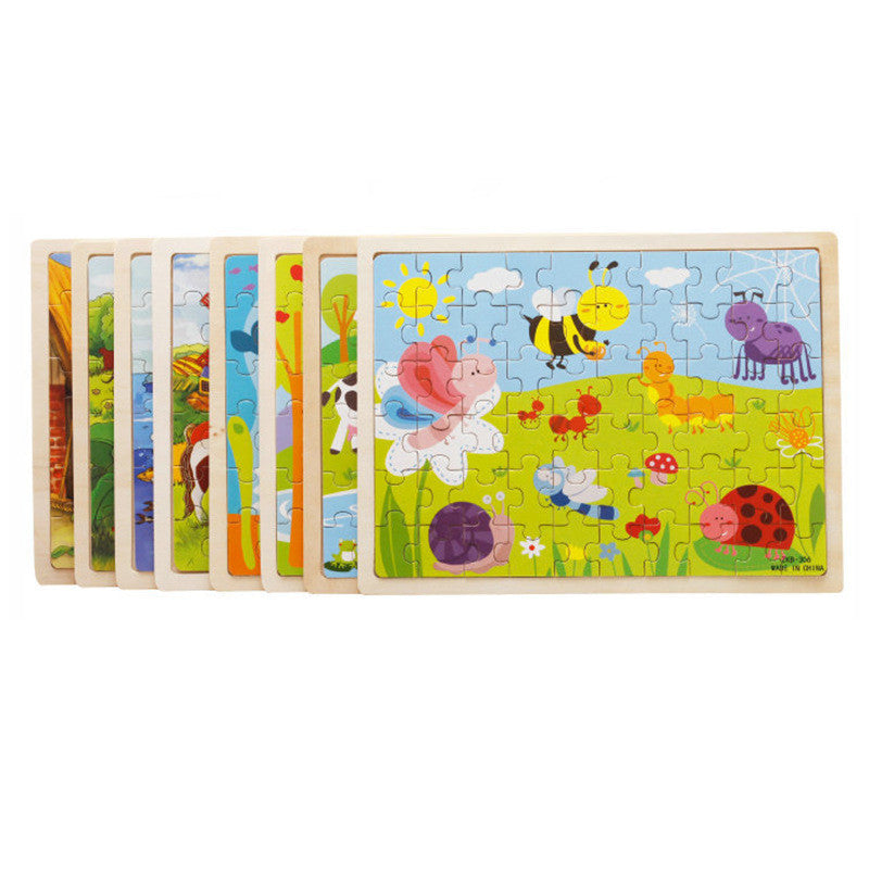 Enfants en bois Enfants Puzzle éducation précoce 60 pièces
