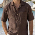Robe homme chemise d'été style mince