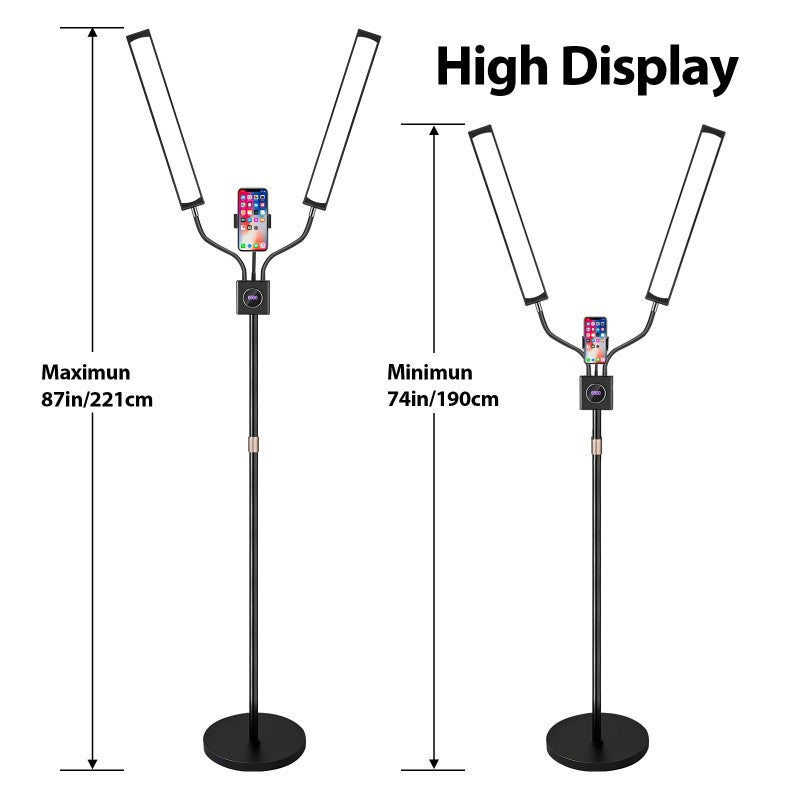 Lampe de lampadaire professionnelle à double bras pour Studio