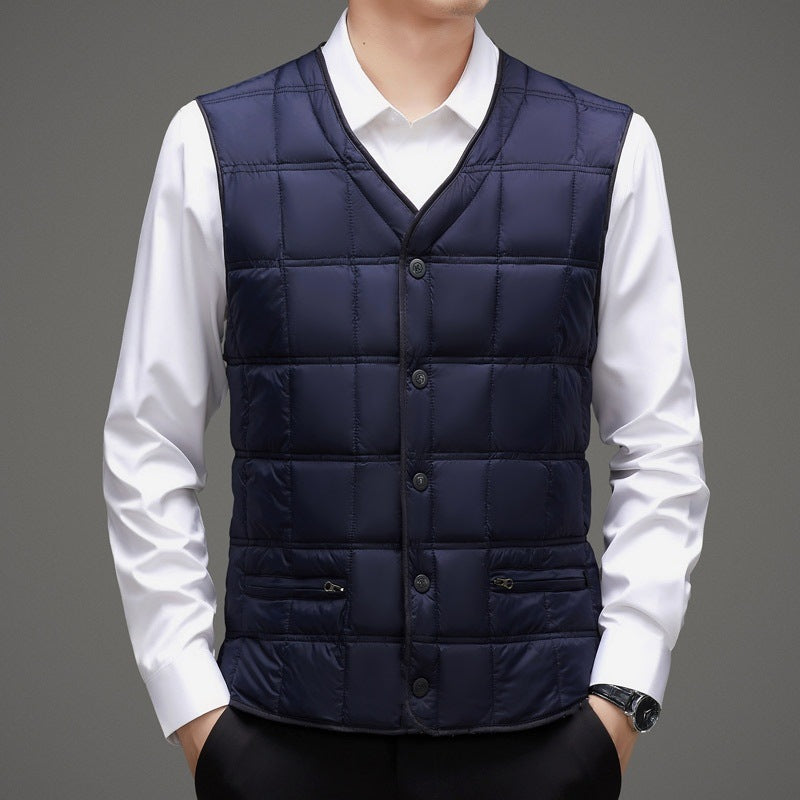 Vest Wistcoat Thermal Liner Dad-style Plus-size Vest