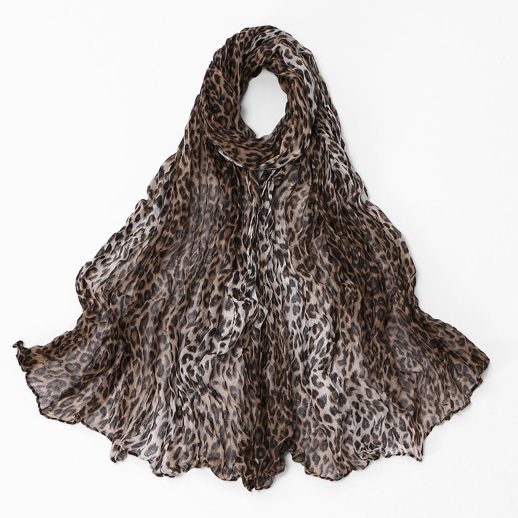 Twisted-pattern coton-lin longue écharpe femmes Vêtements de dessus Châl