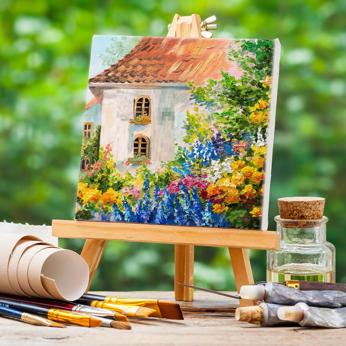 12 white canvases for painting - 3 each of 10x10 cm