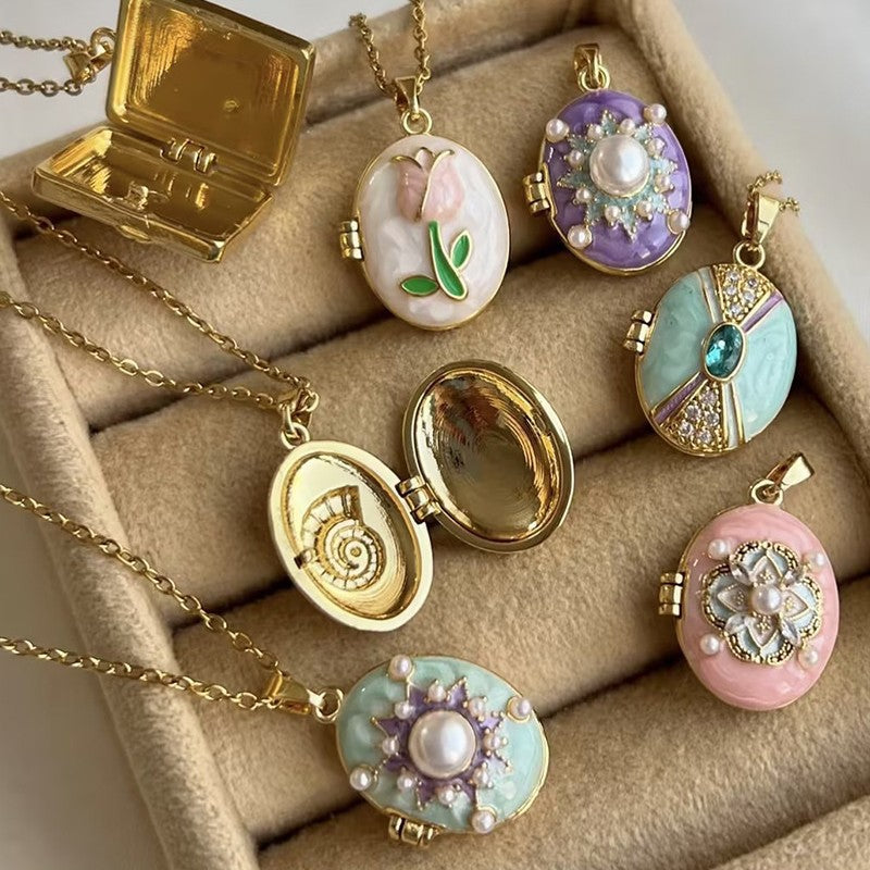 Personnalité Tendance Retro Collier peint Pendentif