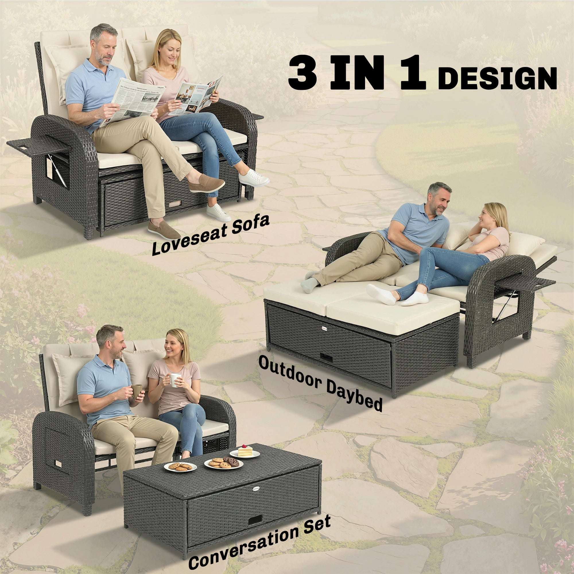 Patio Rattan Daybed