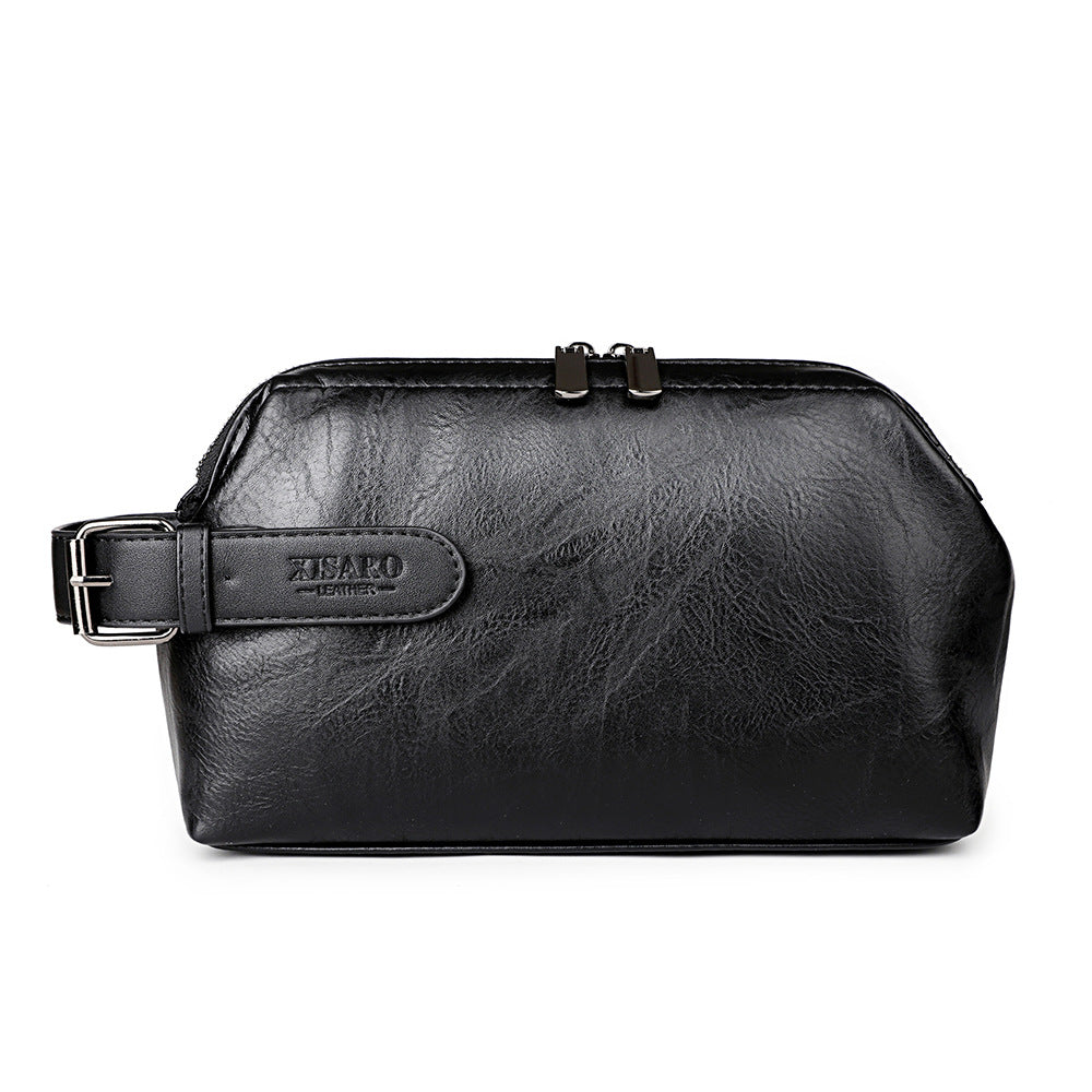 Sac à main en cuir souple pour hommes occasionnel de grande capacité