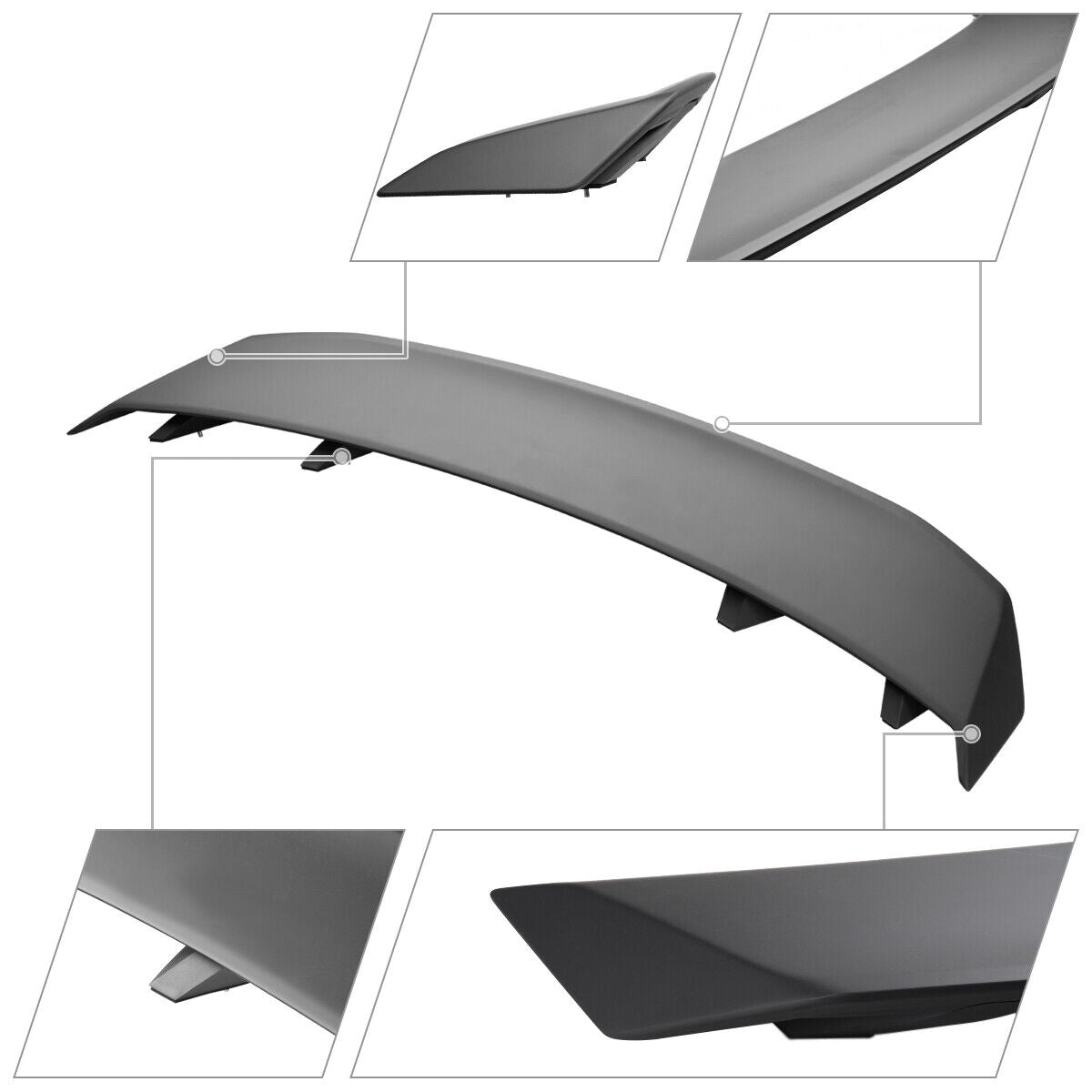 Spoiler Wing 4-Pedestal Style Tronc arrière noir