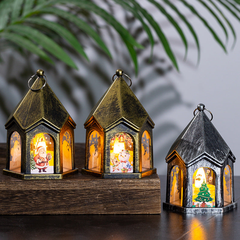 Décorations de Noël Cadeau lumineux pour enfants Retro Nuit Lumière Pendentif arbre de Noël ou