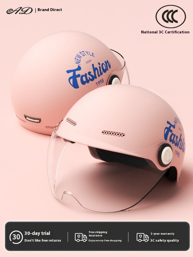 Femmes Quatre Saisons Universal Batterie Voiture Half Casque