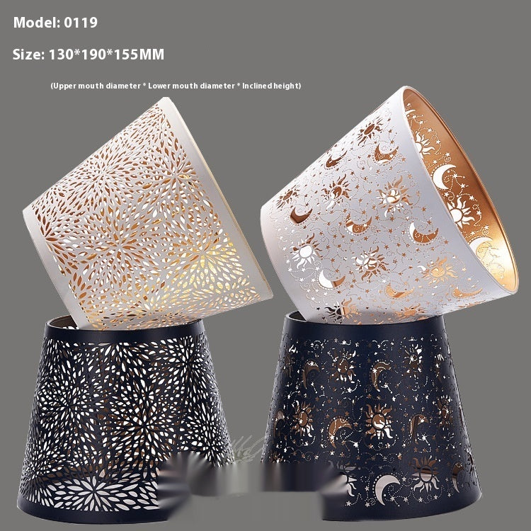 Métal Iron Art Laser Lampshade Accessoires de lampe
