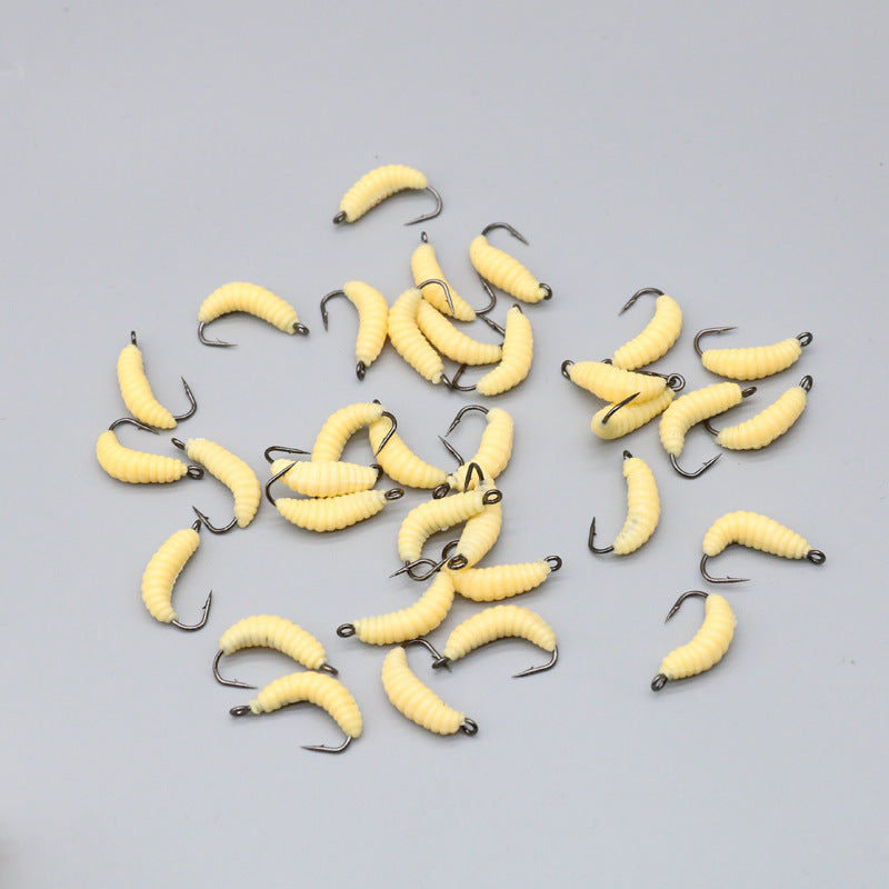 Lure avec combinaison de vers de repas au crochet