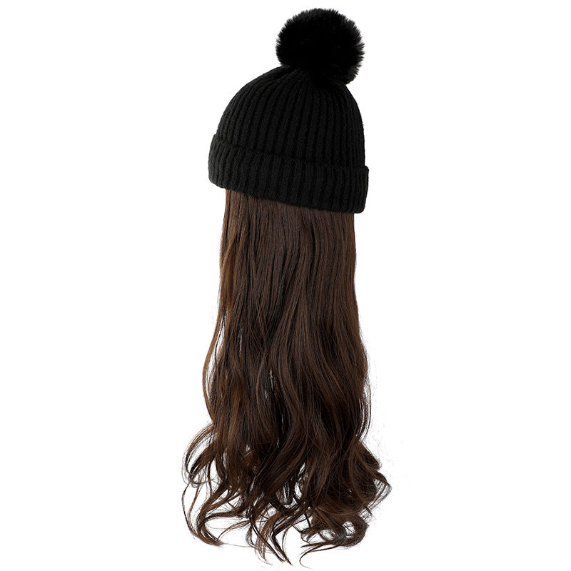 Chapeau de laine d'automne et d'hiver amovible