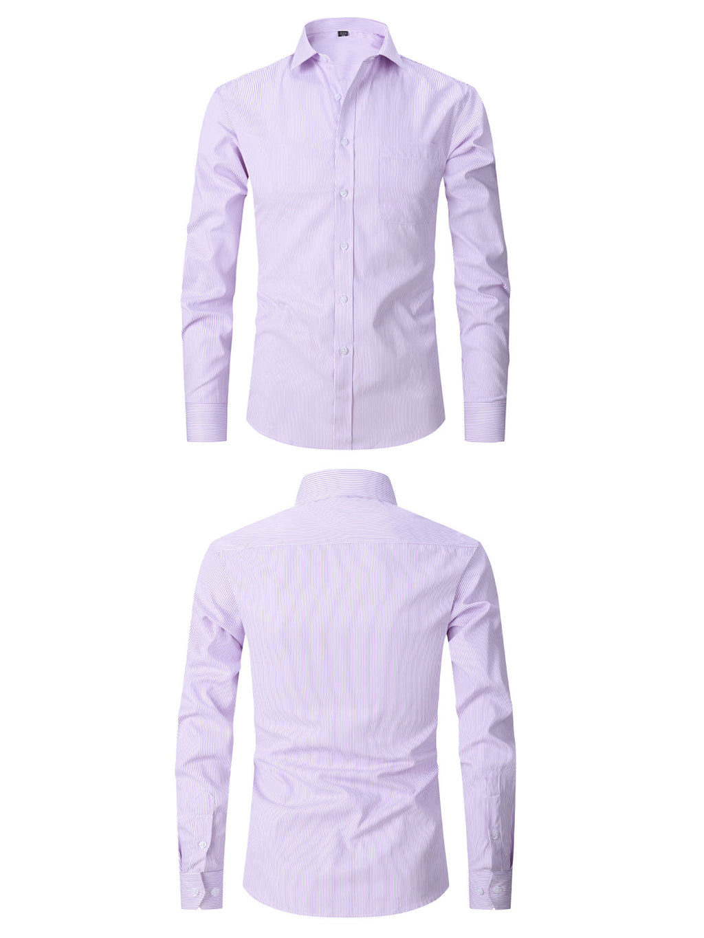 Chemise classique à manches longues pour homme avec poche unique