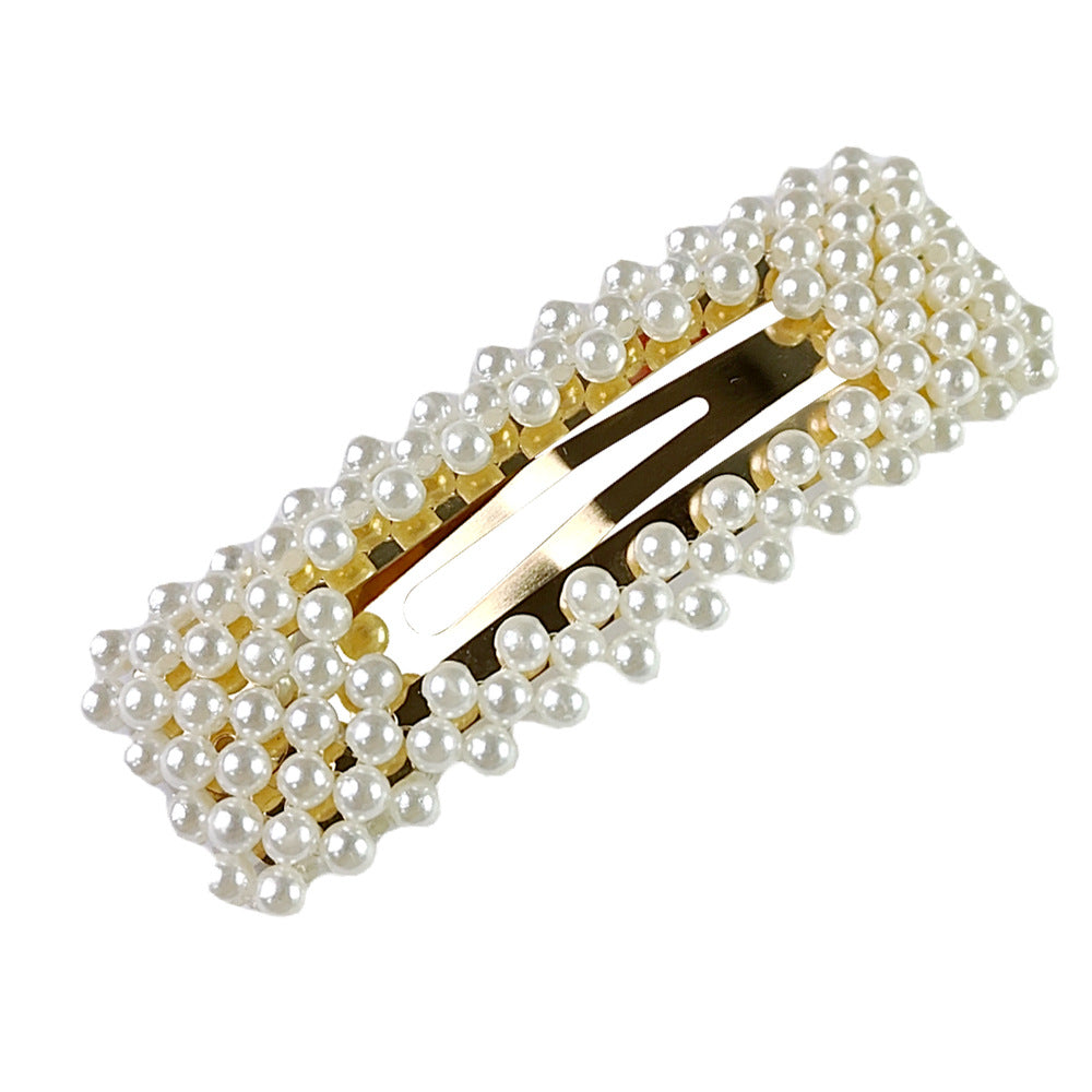 Accessoires pour cheveux Barrettes de perle Updo BB Clip épingle à cheveux rayé Fil de pêche tissé à la main H