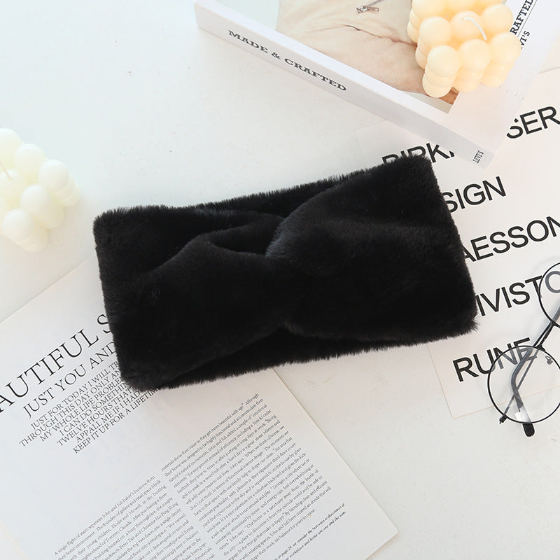 Warmth Elastic Knotted Sports Headband En peluche Headband Headcarf Femmes