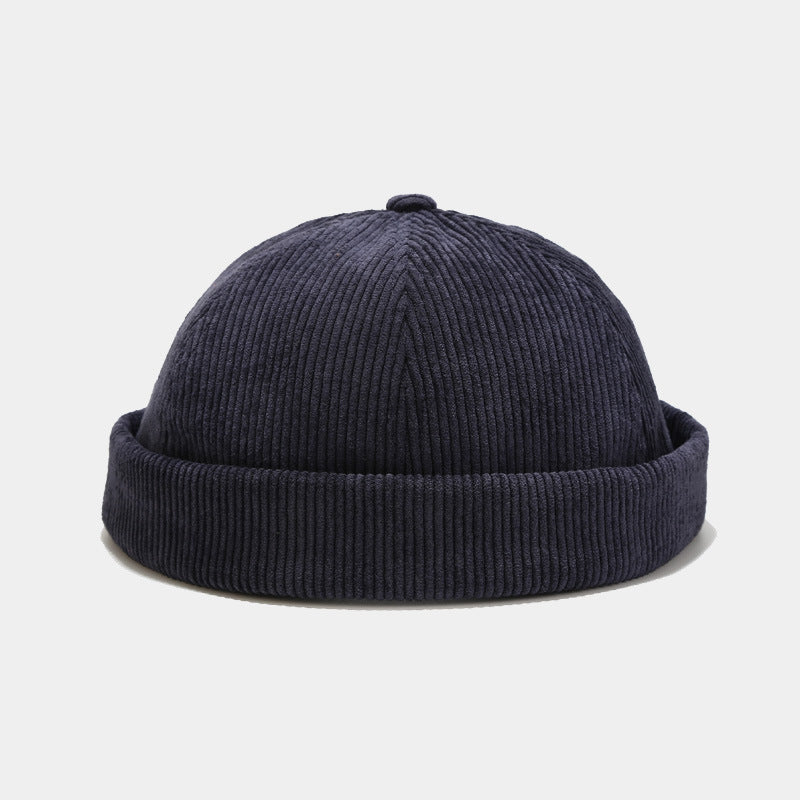 Bonnet réglable en Corduroy de couleur solide sans brim