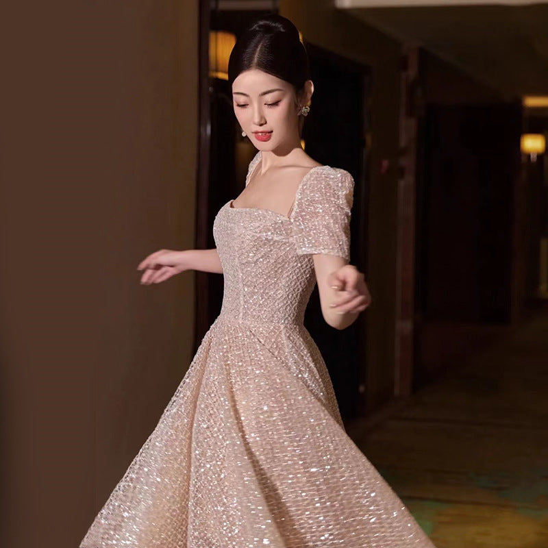 Banquet Mariée Tempéramentale Fée Robe de taille mince