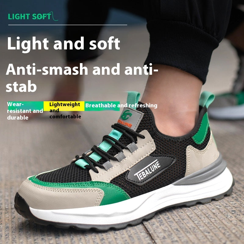 Léger, confortable et respirant Grande Mesh en plastique orteil en acier anti-smash Chaussures