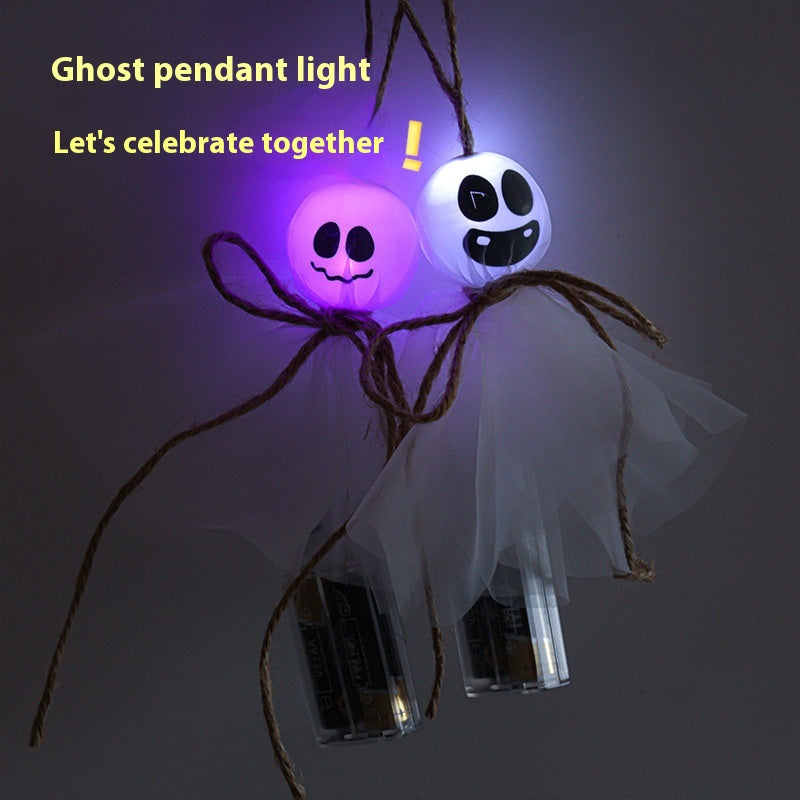 Halloween Ghost Dress Up Lieu Disposition Lumières colorées Chaîne d'éclairage Led