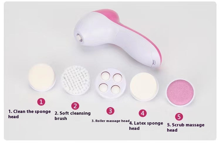 5-en-un Facial Cleaner Electric Face Lavage Instrument de beauté