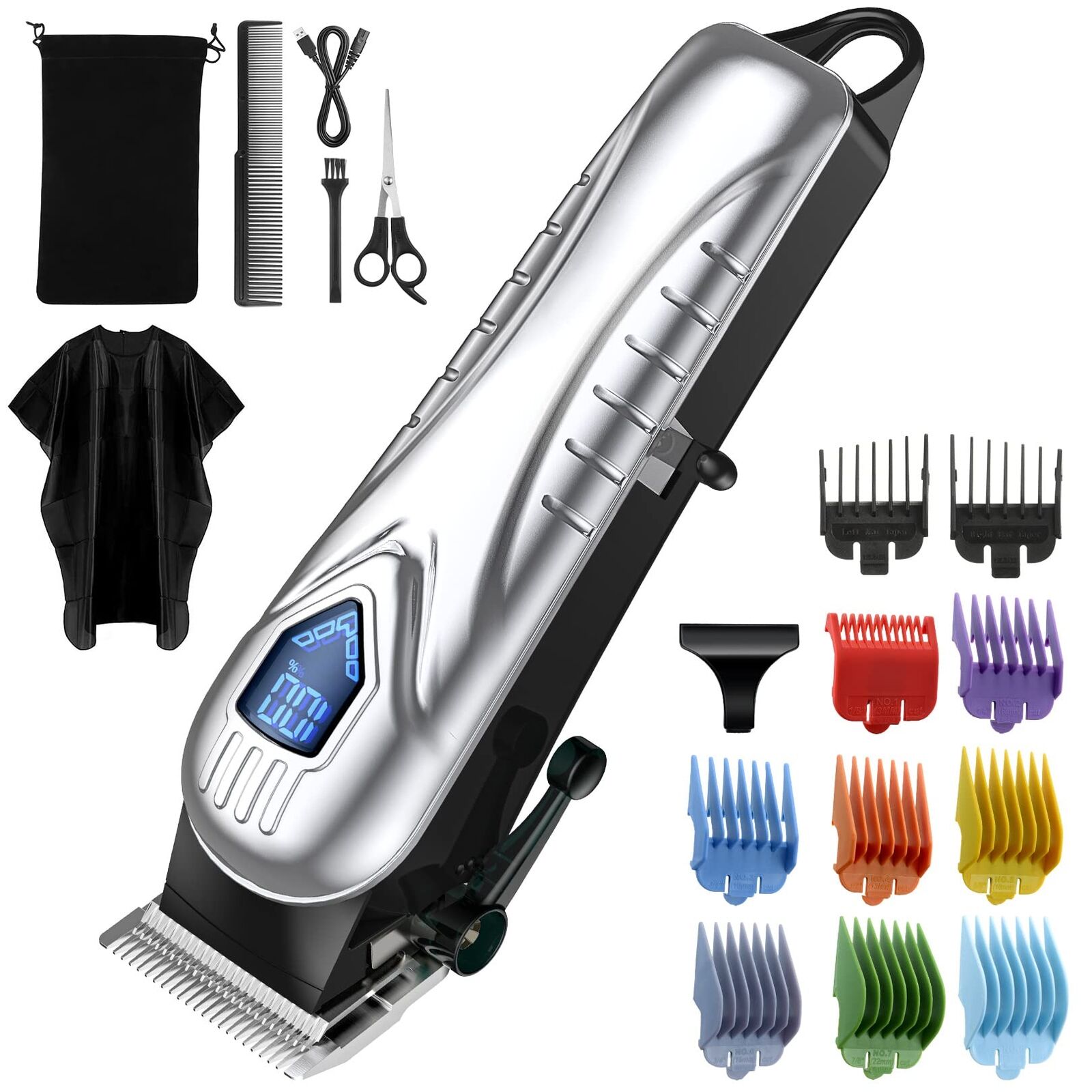 Clippers professionnel homme Trimmer Kit coupe machine sans fil Barber Salon