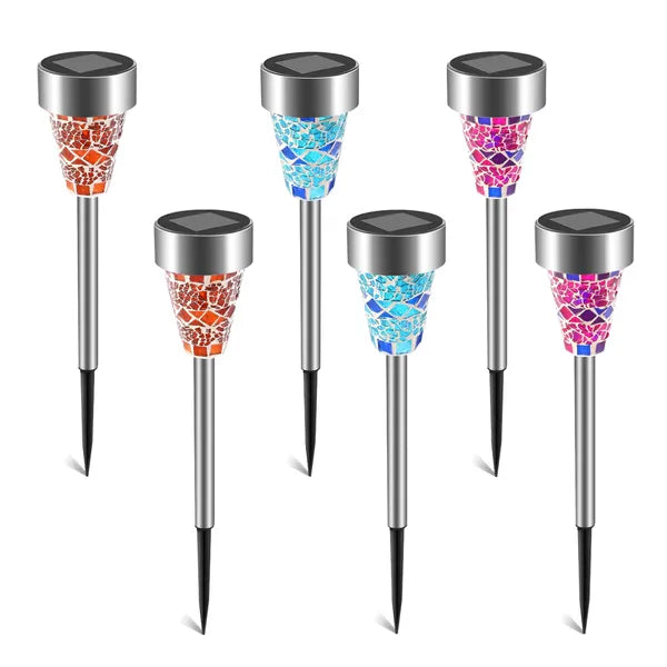 6Packs Solar Garden Lights Outdoor Solar Pathway Lights IP44 Landscape Lig résistant à l'eau