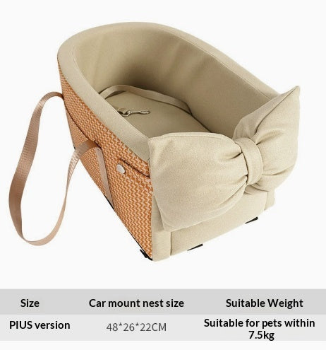Petit siège de sécurité pour animaux de compagnie en voiture Nid Travel Car Coussin