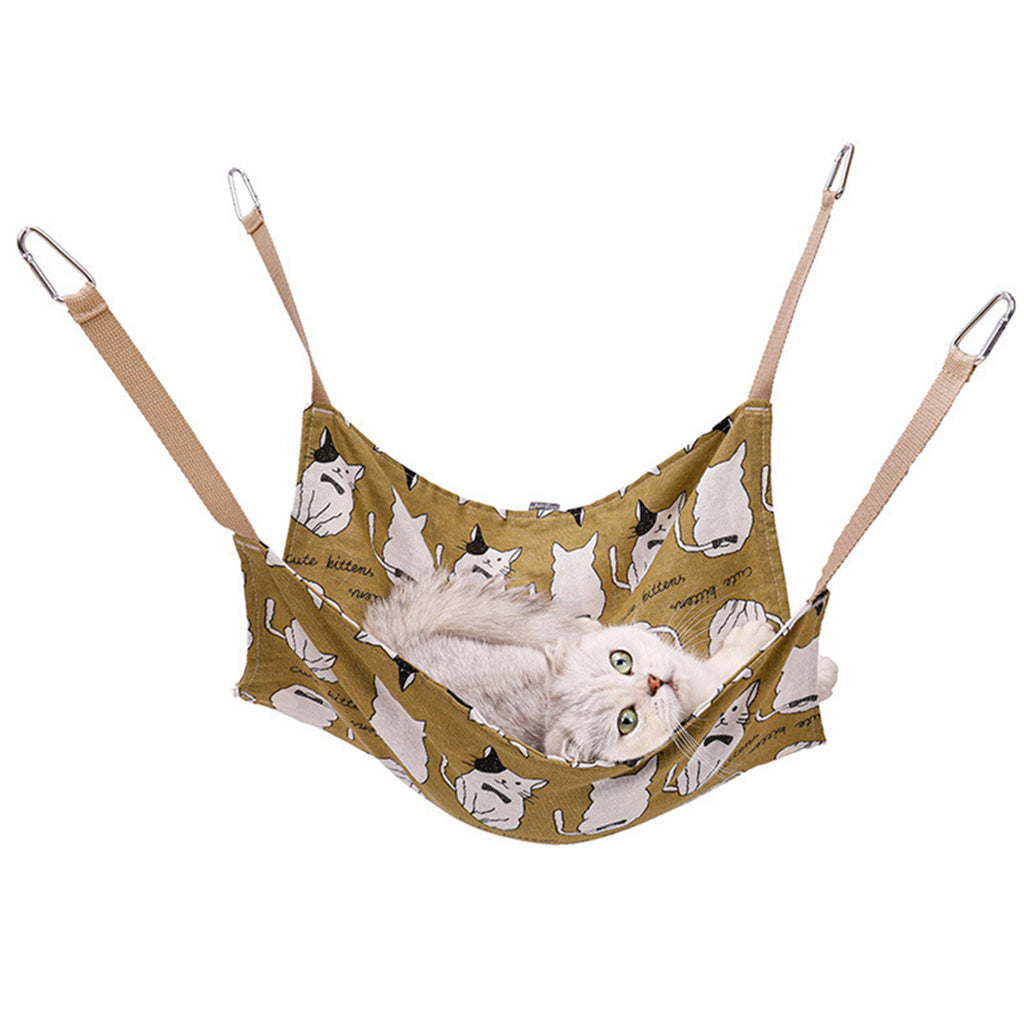 Cat respirant coton lin Hammock résistant à l'usure multicolore Cat Cage Lit suspendu Soft Wi