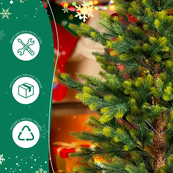 2 Pack 4 FT Dual Tone Arbre de Noël artificiel avec Pot Stand