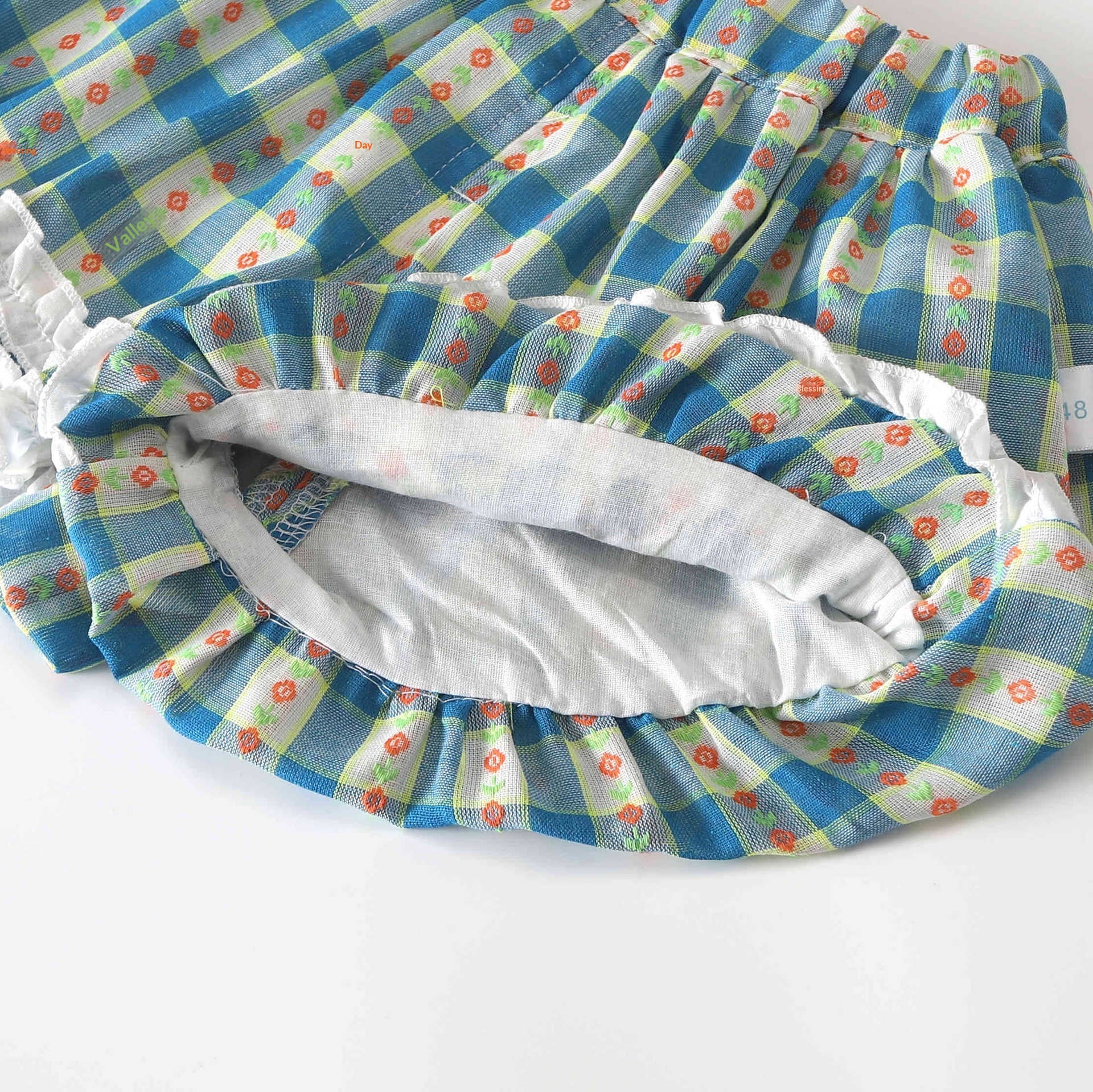 Ensemble de vêtements pour enfants sans manches et sans manches en col de dentelle