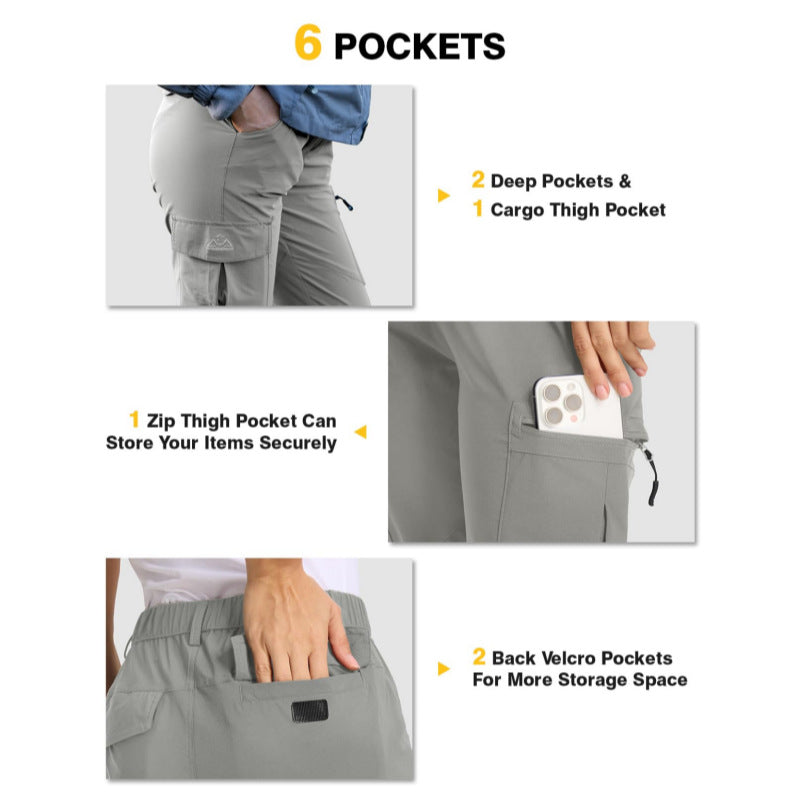 Pantalon de chargement de randonnée pour femmes résistant à l'eau Séchage rapide jusqu'à 50